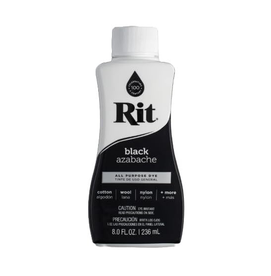 Rit All Purpose Liquid Fabric Dye Bundle (4 Pack) , 2 - Black 8oz Dye + 2 - Navy Blue 8oz Dye
