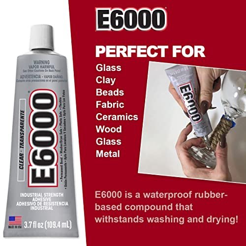 Bundle - E6000 3.7 Ounce (109.4mL) Tube Industrial Strength Adhesive for Crafting, 4 Snip Tip Applicator Tips and Pixiss Art Dotting Stylus Pens 5 pcs Set
