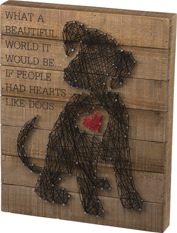 String Art - Puppy Heart SIZE: 12" x 15"