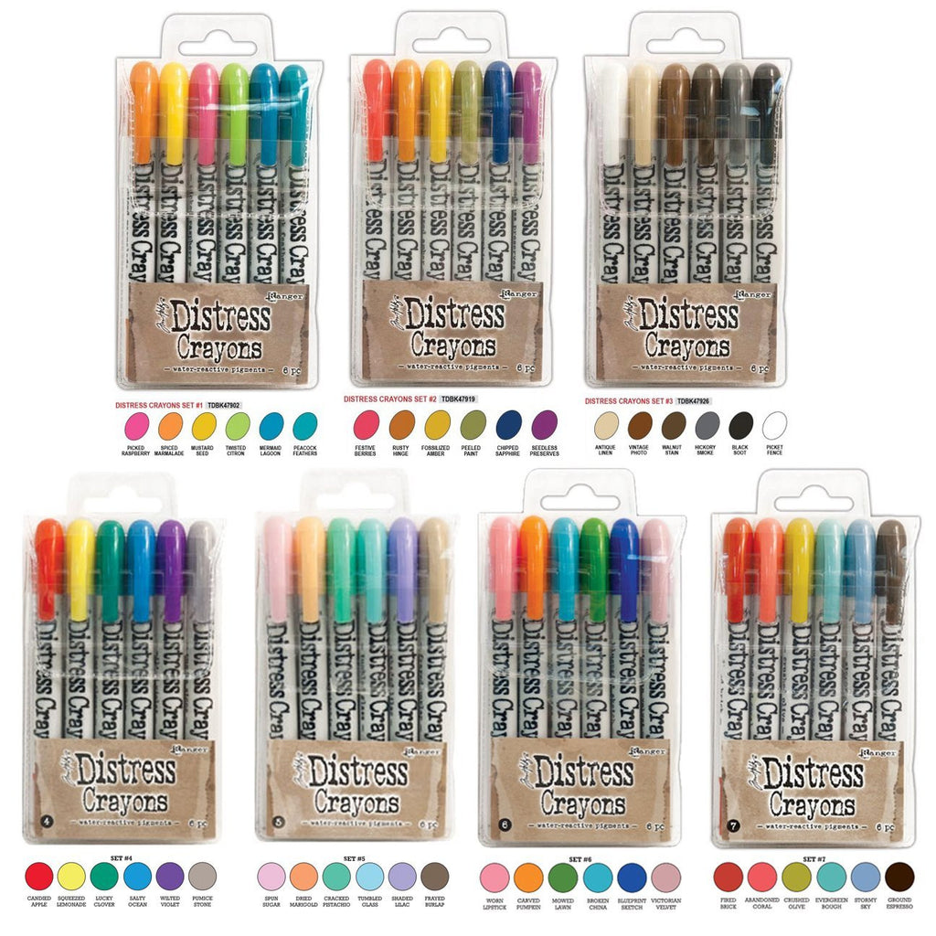 Ranger Tim Holtz 42 Distress Crayons Sets 1,2,3,4,5,6,7 – Grand River  Trading Company