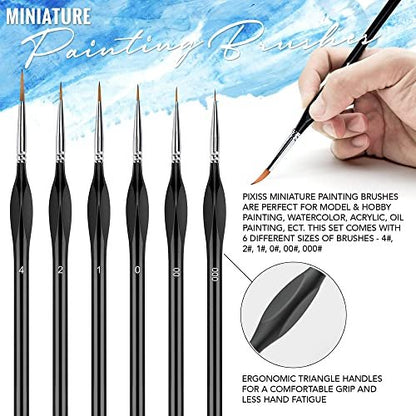 Testors Cement Plastic Model Glue Adhesive 2-Pack, 6 Fine Detail Miniatures Paint Brushes, Precision Crafting Knife with Extra Blades and Tips