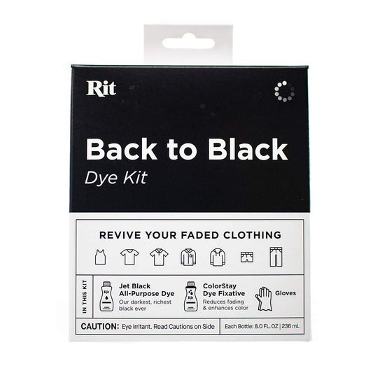 Rit Back to Black Dye Kit - Can be Used to Restore Faded Black Color Back to a Vibrant Black