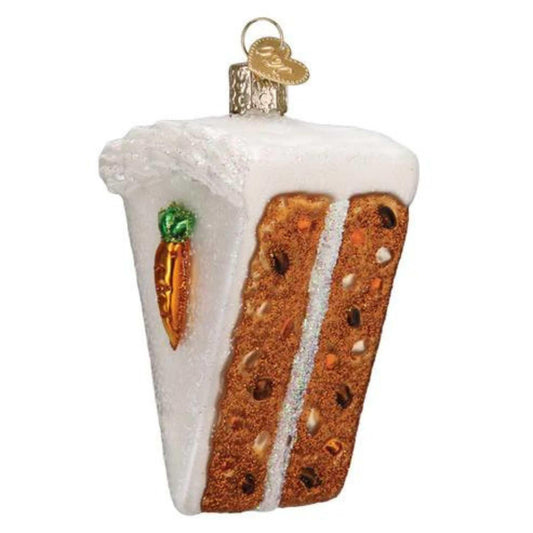 Old World Christmas Carrot Cake Glass Hanging Ornament