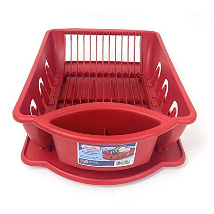 Sterlite 2pc Ultra Sink Set, One Size, Black Classic Red White