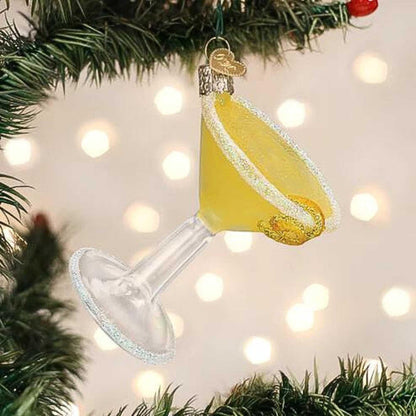 Old World Christmas Lemon Drop Martini Glass Hanging Ornament