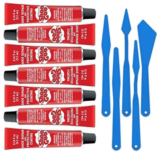 Shoe Goo Repair Adhesive - Clear, 7 Tubes, 0.18oz. - Bonus Spreaders