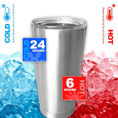 PIXISS 20oz. Stainless Steel Beverage Tumblers