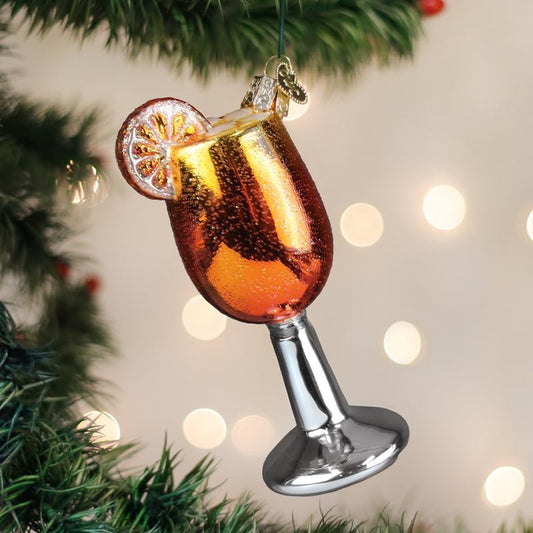 Old World Christmas Aperol Spritz Glass Hanging Ornament