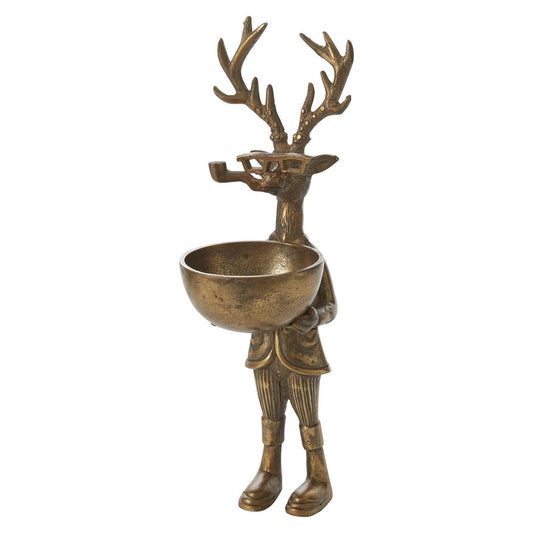 Standing Gold Deer Man Bowl Stand (Frankie)