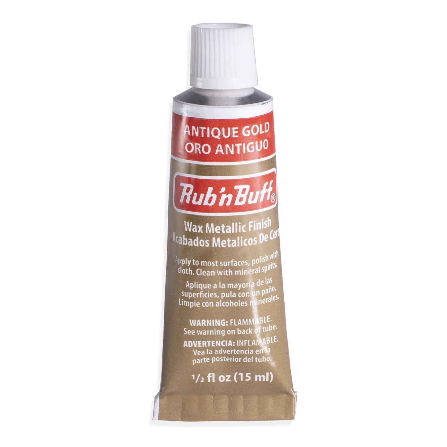 AMACO Rub 'n Buff Wax Metallic Finish, Gold Leaf, 0.5-Fluid Ounce