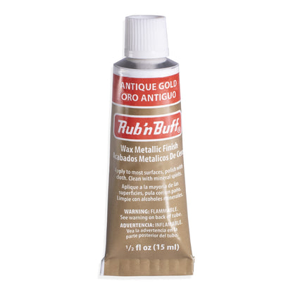 AMACO Rub 'n Buff Wax Metallic Finish, Gold Leaf, 0.5-Fluid Ounce