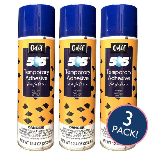 Odif USA 505 Spray & Fix Temporary Fabric Adhesive 3/Pk-12.4oz, 3 Pack