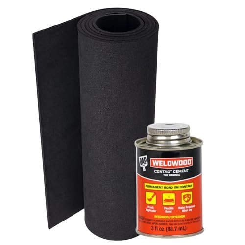 EVA Foam Roll and Contact Cement Adhesive - DAP Woodweld Cement Glue (3oz) with Pixiss EVA Foam Roll 5mm x 35cm x 150cm - Versatile Contact Adhesive with Cosplay EVA Foam for Cosplay, DIY Repairs, etc