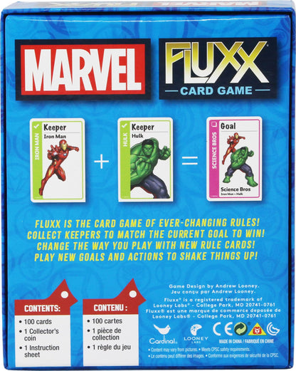 Marvel Fluxx Card Game with Collector's Coin