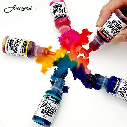 Pinata Alcohol Ink 4-Ounce, Pixiss 20ml Needle Tip Applicator Bottle and Funnel, Bundle for Yupo and Resin