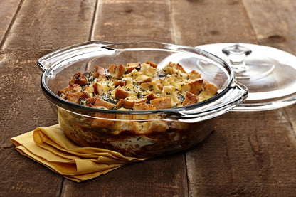 Anchor Hocking 2 Quart Round Glass Casserole Baking Dish, Medium