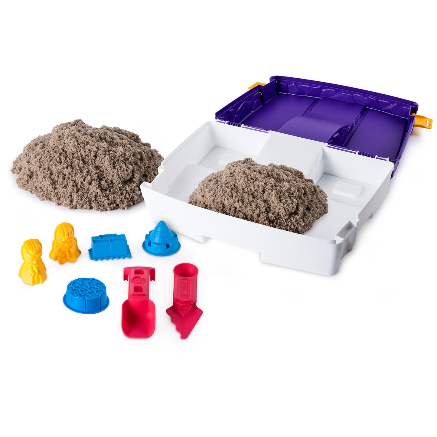 Kinetic Sand, Folding Sand Box with 2lbs of Kinetic Sand, Includes Molds and Tools, Play Sand Sensory Toys for Kids Ages 3 and up