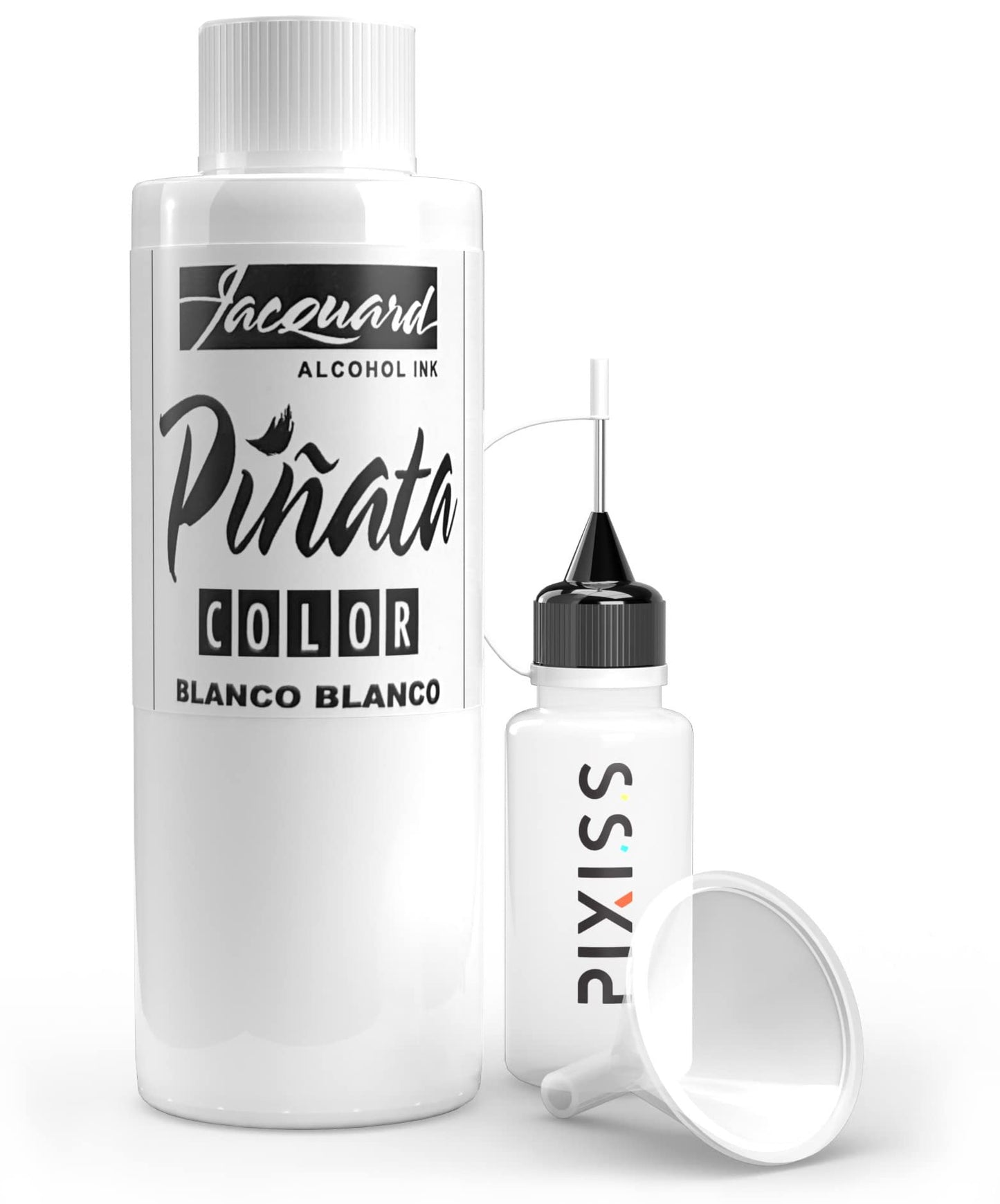 Pinata Alcohol Ink 4-Ounce, Pixiss 20ml Needle Tip Applicator Bottle and Funnel, Bundle for Yupo and Resin