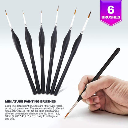 General Pencil Masters Brush Cleaner & Preserver and Pixiss Acrylic Paint Brush 10 Piece Set