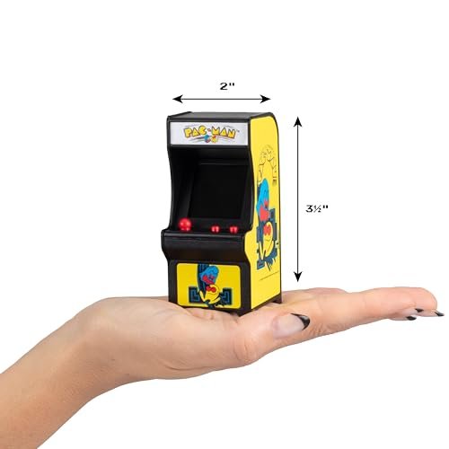 Tiny Arcade Pac-Man 3.5" Mini Retro Game - Functional Arcade Cabinet w/ Real Gameplay & Sounds - Classic Game Fits in the Palm of Your Hand (Ages 8+)