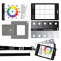 Artist Viewfinder and Color Checker Passport with Lanyard (Measures up to 31") – Pocket Color Wheel, Gray Scale Value Finder, White Balance Card for Camera Accessories for Photography