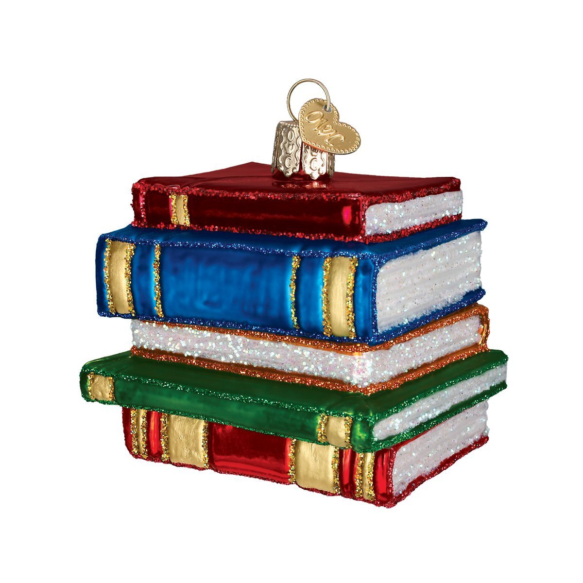 Old World Christmas Stack of Books Christmas Ornament