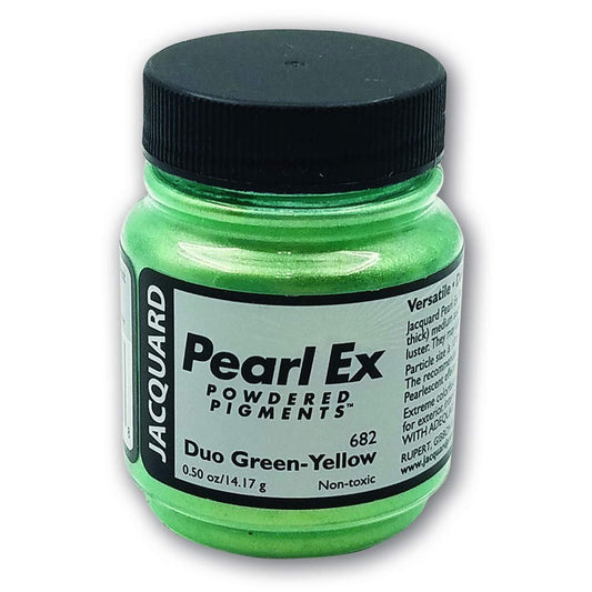 Pearl-Ex Pigment by Jacquard, Creates Metallic or Pearlescent Effect, .5 Ounce Jar, Duo Green-Yellow