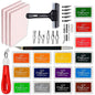 Stamp Carving Kit, 3 Rubber Blocks, Brayer, Lino Carving Tool, Precision Knife Kit, 15 Stamp Ink Pads