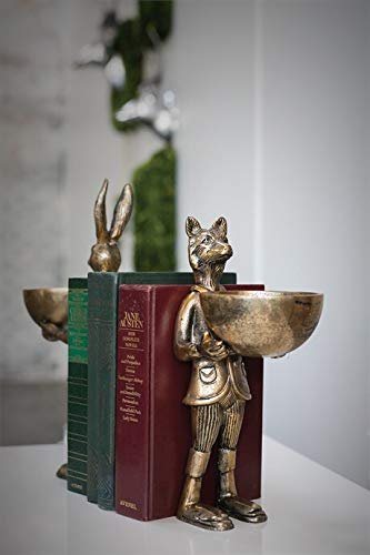 Eric and Eloise Collection 12-inch Brass Figurine with Bowl, Fox