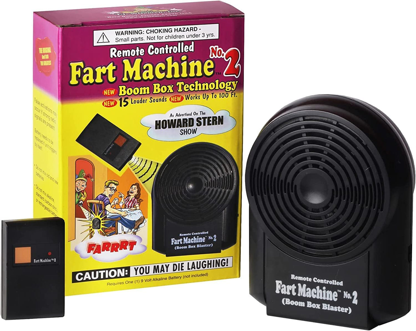 Remote Controlled Farting Machine Fart Toy with 15 Fart Sounds Plus 3 Farts in A Bag for Fart Pranks and Fart Jokes, Fart Maker Funny Gag Gift