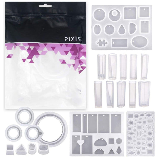 Pixiss Resin Molds for Jewelry Earring Making Kit Earring Epoxy Molds for Resin Jewelry, Pendants, Resin Crafts, DIY Earring