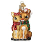 Old World Christmas Rudolph The Red-Nosed Reindeer Rudolph and Clarice Glass Blown Ornament for Christmas Tree