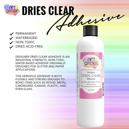 Art Institute Precision Craft Glue - Art Glitter Glue for Crafts - 8fl oz - Precision Glue Tip - Metal Tip - 3 Refillable Bottles - Flexible and Crack Resistant - Strong Hold Adhesive - Made in USA