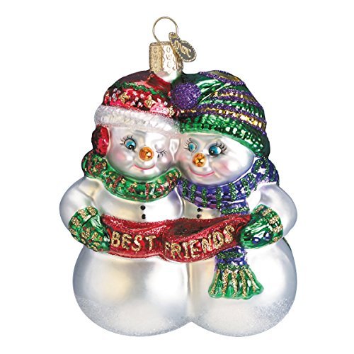 Old World Christmas Ornaments Best Friends Snowman Glass Blown Ornaments for Christmas Tree