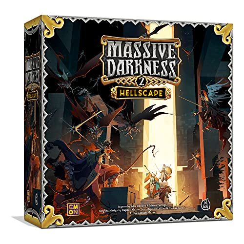 CMON Massive Darkness 2 Hellscape Board Game | Tabletop Miniatures Game | Cooperative Strategy Game for Adults and Teens | Ages 14+ | 1-6 Players | Average Playtime 60 Minutes | Made by CMON