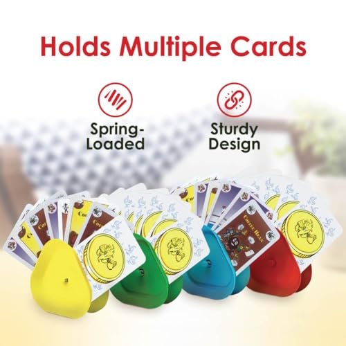 Bohnanza Card Game with Card Holder for Playing Cards (4 Pack) - Bohnanza Bean Game and Playing Cards Holder - Works With Any Size Playing Cards for Seniors with Bad Hands - Classic Card Games