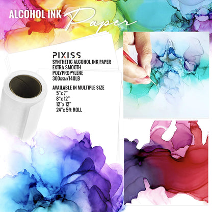 Pixiss Alcohol Ink Paper (25 Sheets)