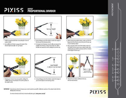 Pixiss Proportional Divider Artist Drawing Tool for Artists