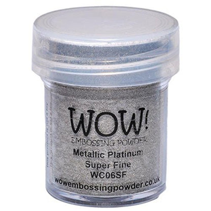 Wow! Embossing Powder Metallic Bundle: Gold, Silver, Platinum and Copper, 15ml (1) (1, Brown)