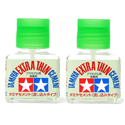 Tamiya 87038 Extra Thin Cement Glue Fine Tip 40ml - 2 Pack