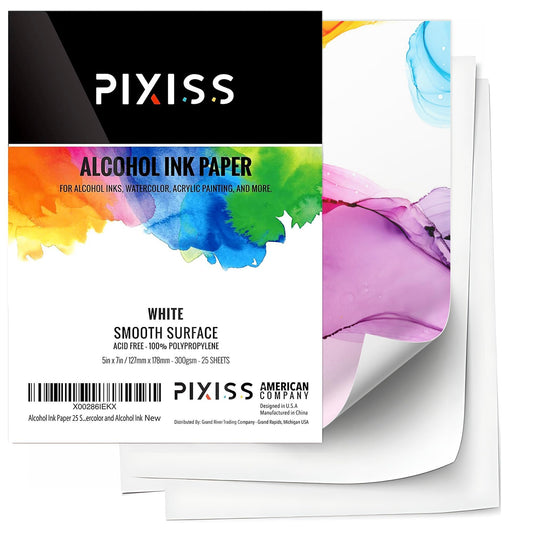 Pixiss Alcohol Ink Paper (25 Sheets)