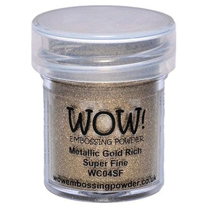 Wow! Embossing Powder Metallic Bundle: Gold, Silver, Platinum and Copper, 15ml (1) (1, Brown)