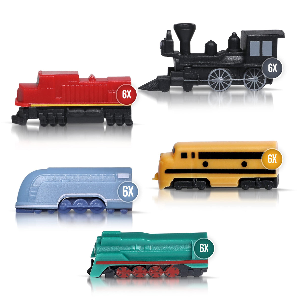 Rail Engine Pack Extra Engines Pack | Player Pieces for Ticket to Ride and Other Adult ...