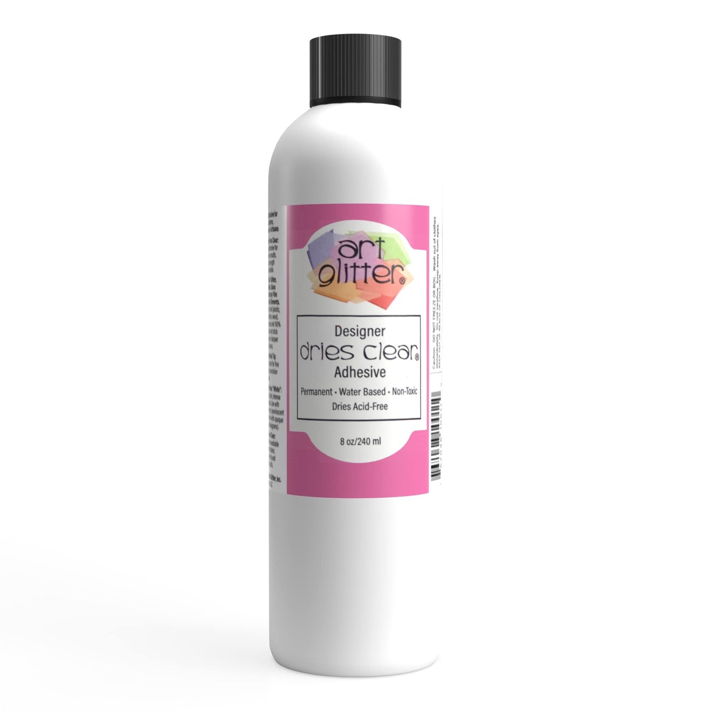 Art Institute Precision Craft Glue - Art Glitter Glue for Crafts - 8fl oz - Precision Glue Tip - Metal Tip - 3 Refillable Bottles - Flexible and Crack Resistant - Strong Hold Adhesive - Made in USA