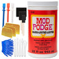 Mod Podge CS11303 Waterbase Sealer, Glue & Decoupage Finish, 32 oz, Matte, Pixiss Accessory Kit with Brayer, Gloves, Spreaders, Brushes