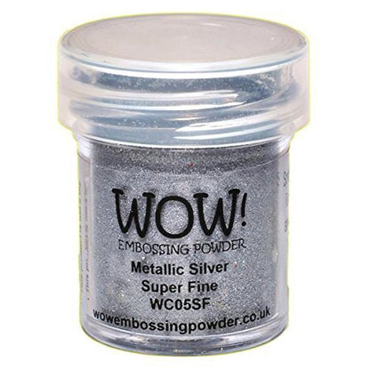 Wow! Embossing Powder Metallic Bundle: Gold, Silver, Platinum and Copper, 15ml (1) (1, Brown)